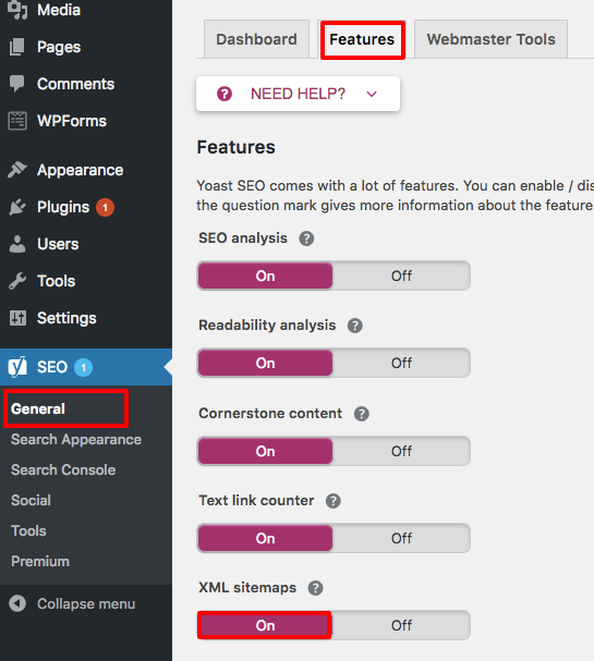 tilføjelse af et sitemap til wordpress